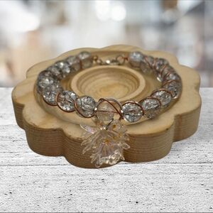 Handmade wirewrapped Elegant Bracelet with Crystal Accents